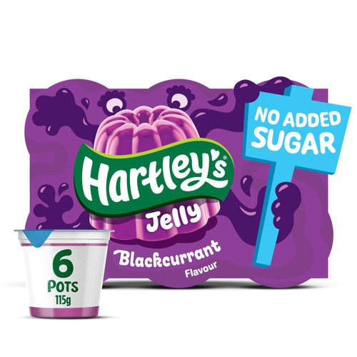 Hartley's Kids No Added Sugar Blackcurrant Jelly 6 x 115g