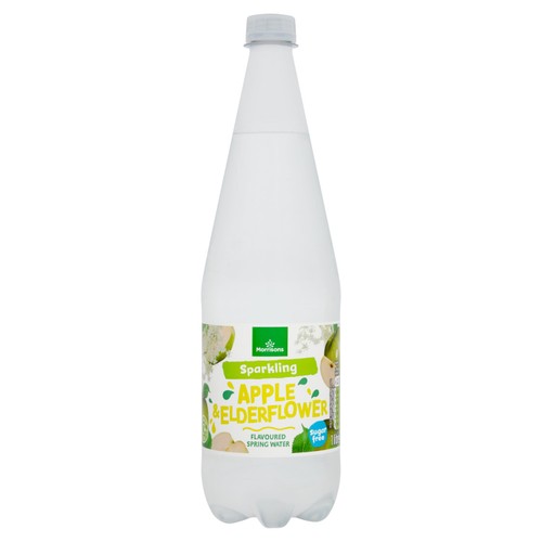 Morrisons sparkling apple elderflower no added sugar spring water