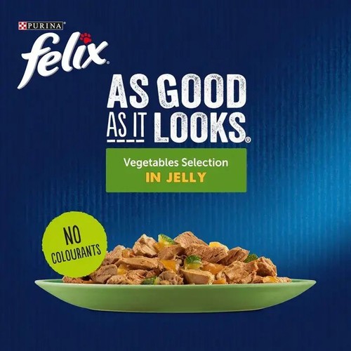 FELIX As Good As It Looks Favourites With Veg In Jelly Wet Cat Food 12x85g