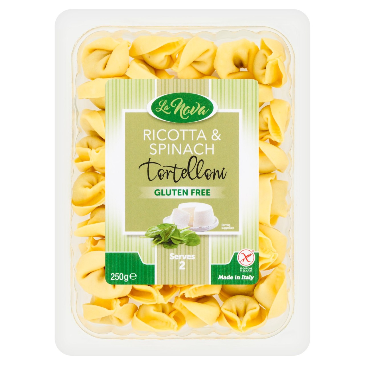 La Nova Gluten Free Ricotta & Spinach Tortelloni