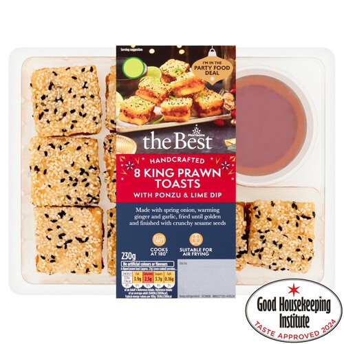 Morrisons The Best 8 King Prawn Toasts With Ponzu & Lime Dip 