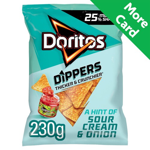 Doritos Dippers Hint Of Sour Cream & Onion Sharing Tortilla Chips Crisps 