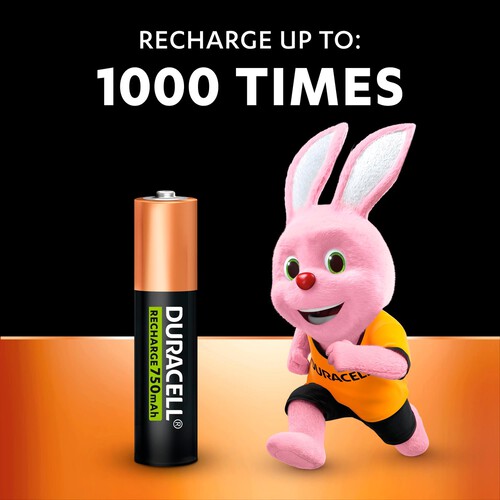 Duracell Rechargeable AAA 750mAh Batteries