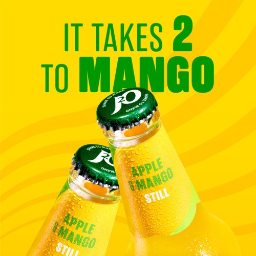 J2O Apple & Mango 4 Bottles 