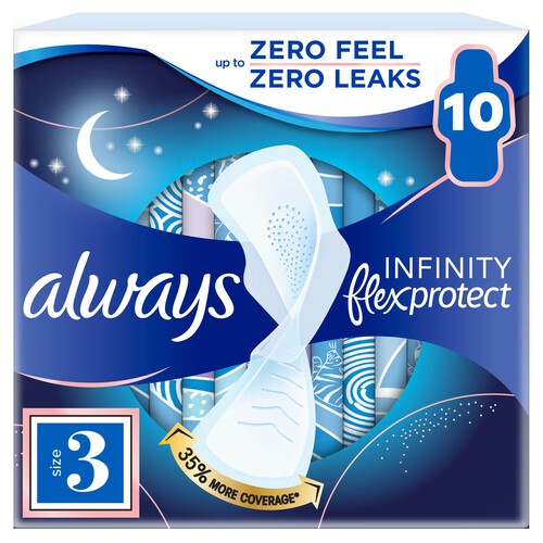 Always Infinity Night (Size 3) Sanitary Towels Wings