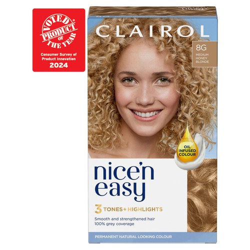 Nice 'N Easy Permanent Colour Natural Honey Blonde 8G Hair Dye 