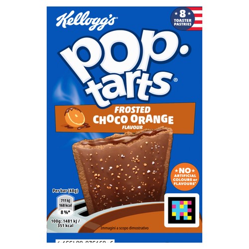 Kellogg's Pop Tarts Choco Orange flavour pastry snacks 8x48g
