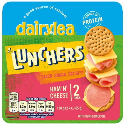 Dairylea Lunchers Ham Twin Pack   2 x 65g