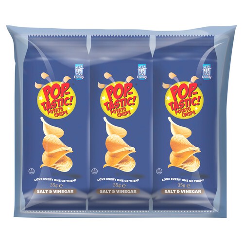 Pop Tastic Potato Crisps Salt & Vinegar 