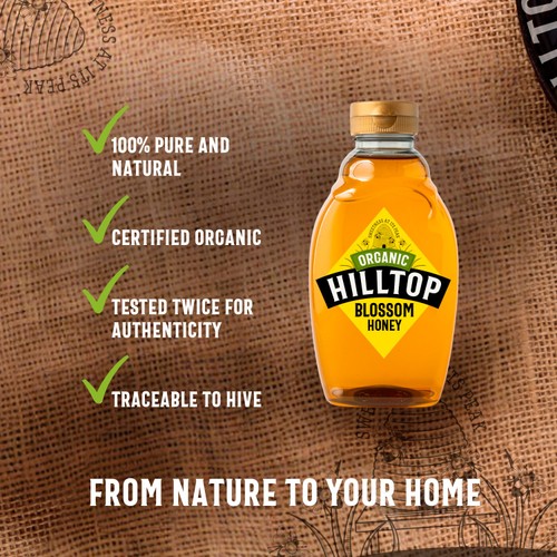 Hilltop Organic Blossom Honey   720g