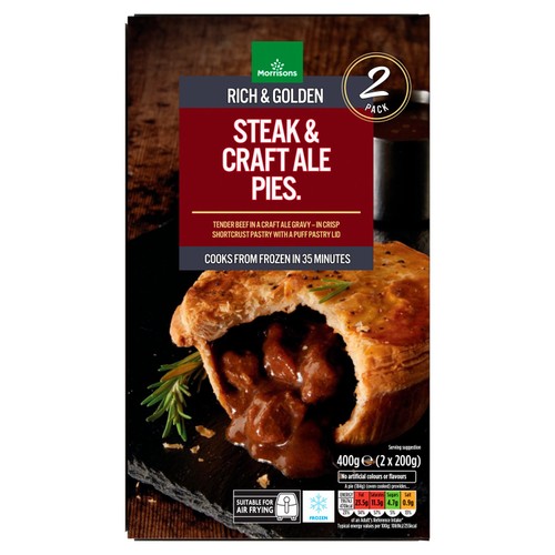 Morrisons 2 Steak & Craft Ale Pies 400g
