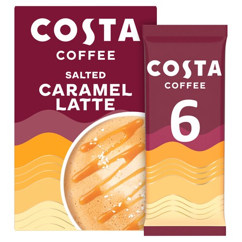 Costa Coffee Salted Caramel Latte Sachets Drinks