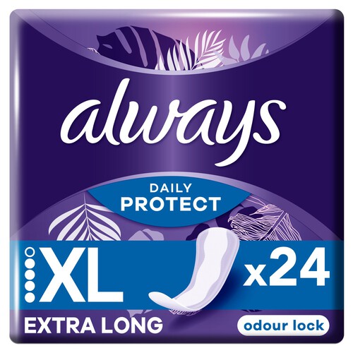 Always Dailies Extra Protect Panty Liners Long Plus 24 liners