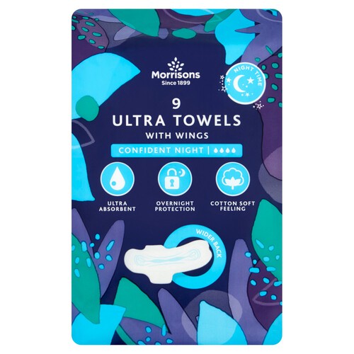 Morrisons Ultra Towels Confident Night