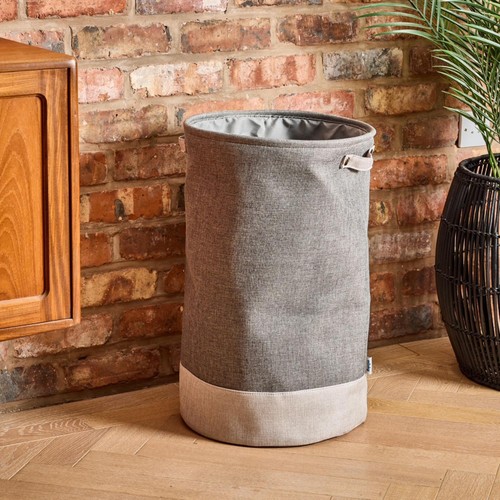 Minky Fabric Round Storage Hamper