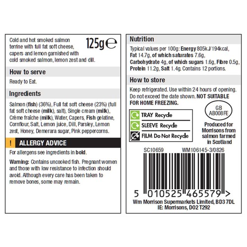 Morrisons The Best 12 Mini Salmon & Lemon Mousse Terrines 125g