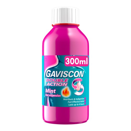 Gaviscon Double Action Heartburn & Indigestion Liquid Mint Flavour