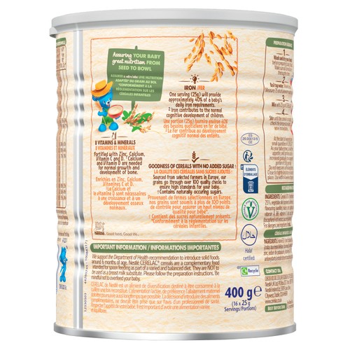 Cerelac Infant Cereals With Milk Rice 6+ Months 400g