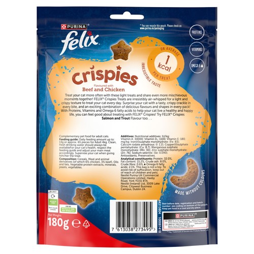 Felix Crispies Cat Treats Beef & Chicken
