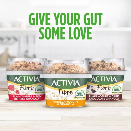 Activia Fibre Yogurt & Red Berries Granola   165g