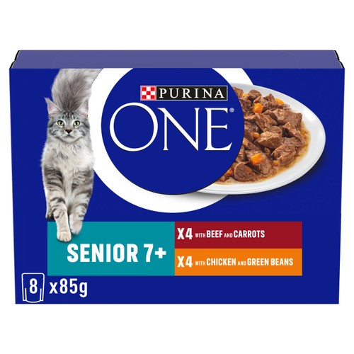Purina One Senior 7+ Mini Fillets Chicken And Beef Wet Cat Food 