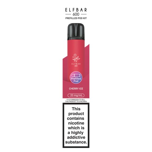 Elfbar 600 Rechargeable Prefilled Pod Kit Cherry Ice