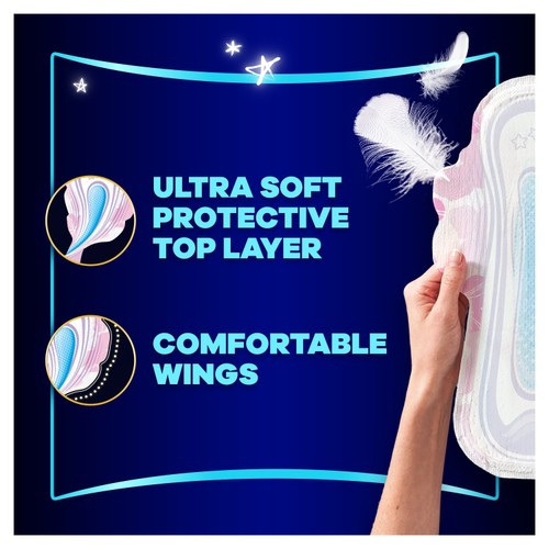 Always Platinum Size 4 Sanitary Pads With Wings Secure Night