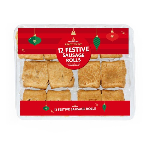 Morrisons 12 Festive Sausage Rolls