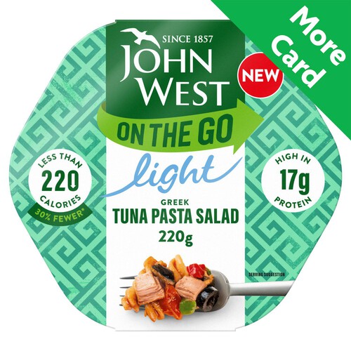 John West Light On The Go Greek Tuna Pasta Salad