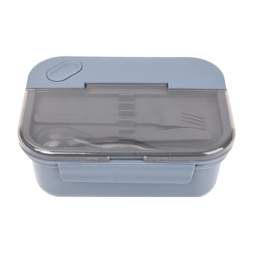 Nutmeg Home Lunchbox with Cutlery Charcoal