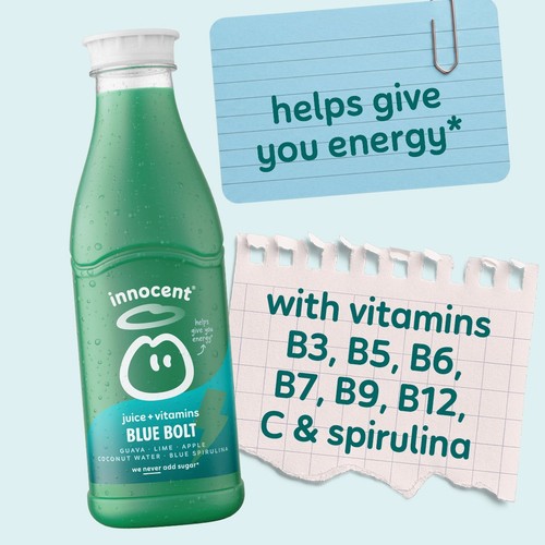 Innocent Plus Blue Bolt, Guava & Lime Juice with Vitamins 750ml
