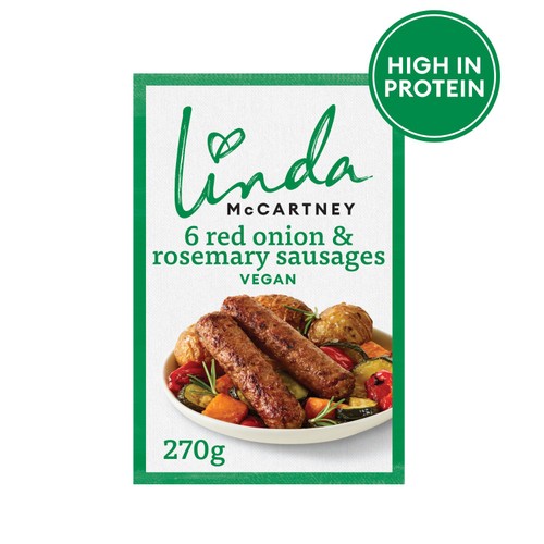 Linda McCartney's 6 Vegetarian Red Onion & Rosemary Sausages 