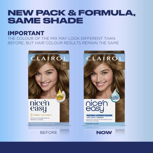 Clairol Nice n Easy Creme Permanent Hair Dye - 6g Light Golden Brown