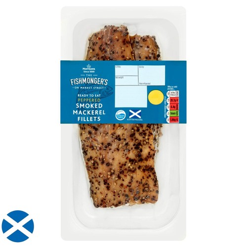 Morrisons Scottish Peppered Hot Smoked Mackerel Fillets 250g