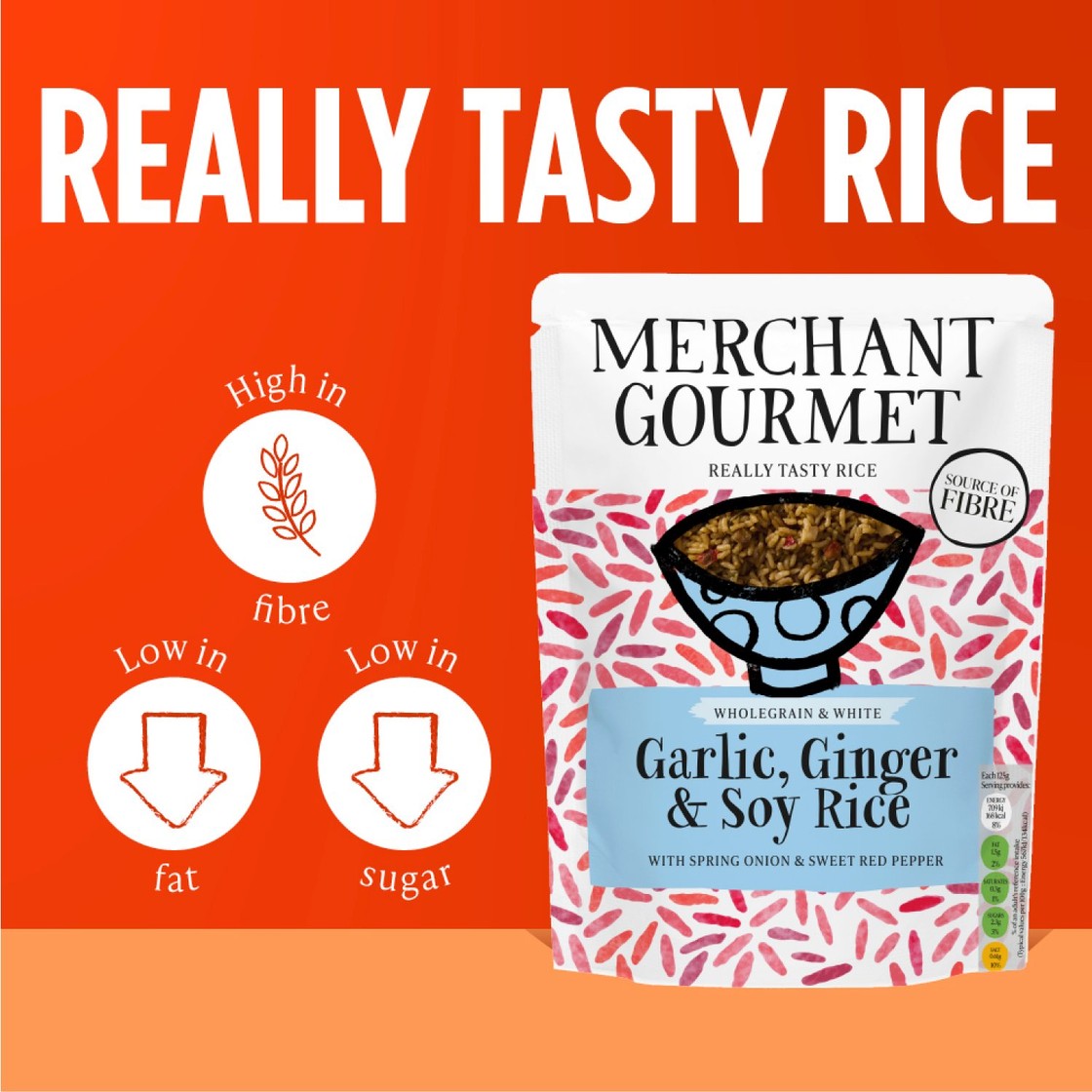 Merchant Gourmet Mango, Chilli & Lime Wholegrain & White Microwave Rice ...