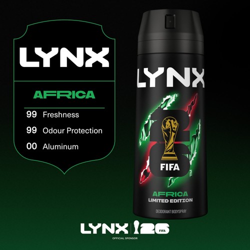 Lynx Africa Body Spray Deodorant Aerosol 150ml