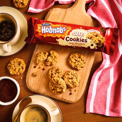 Mcvitie's Hobnobs Biscuits Oaty Cookies Dark Chocolate 155g