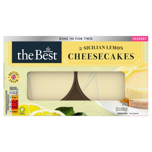 Morrisons the best 2 sicilian lemon cheesecakes