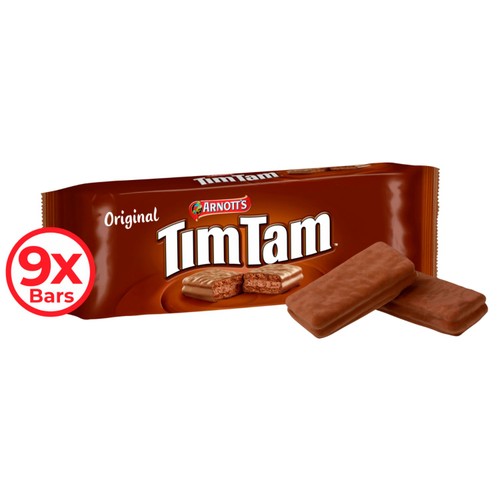 Arnotts Tim Tam Milk Chocolatey Biscuits Original 9 Pack