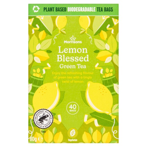 Morrisons Lemon Blessed Green Tea 40 Per Pack