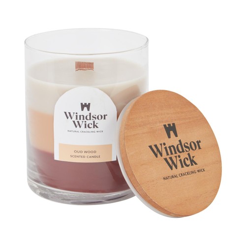 Home Style Windsor Wick Scented Candle Oud Wood