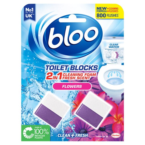 Bloo Toilet Block Flowers 2x50g