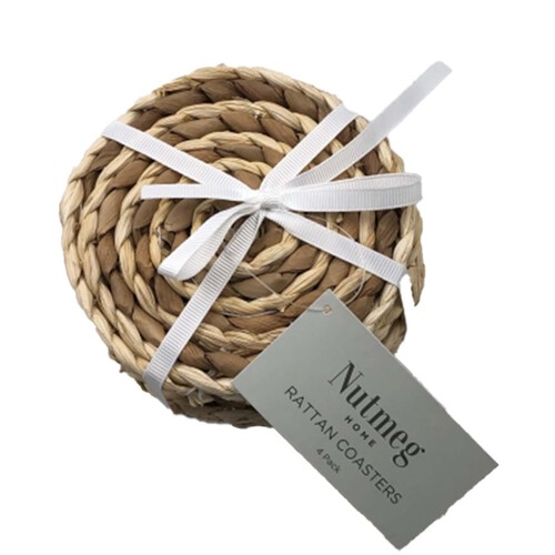 Nutmeg Home Rattan Coasters