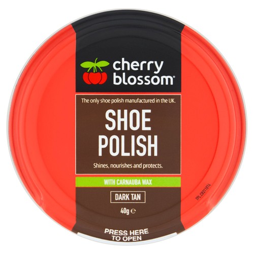 Cherry Blossom shoe polish dark tan