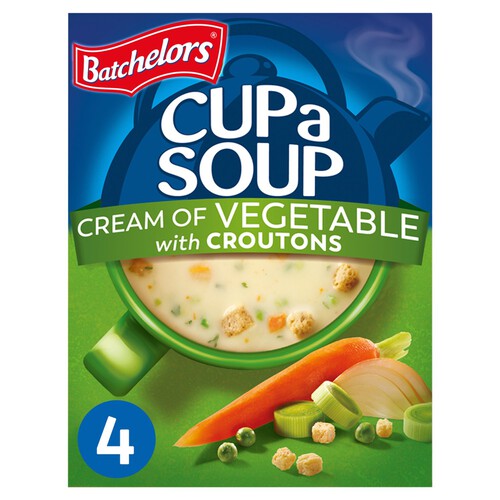 Batchelors Cup a Soup Cream of Vegetable with Croutons 4 Sachets