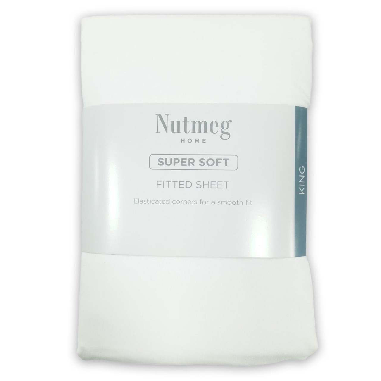 Nutmeg Home Soft Touch White Fitted Sheet King