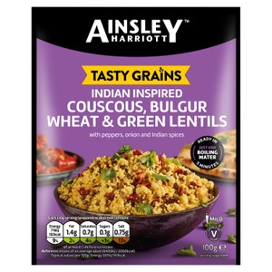 Ainsley Harriott Indian Couscous, Bulgur Wheat & Green Lentils 100g