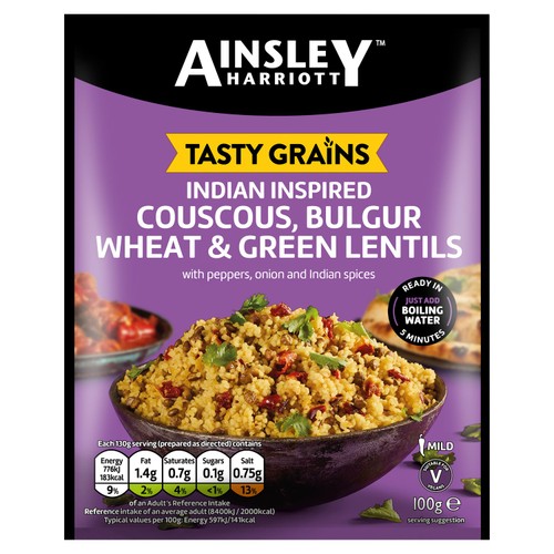 Ainsley Harriott Indian Couscous Bulgur Wheat Green Lentils