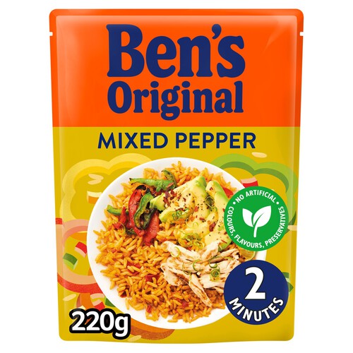 Bens Original Mixed Pepper Microwave Rice 