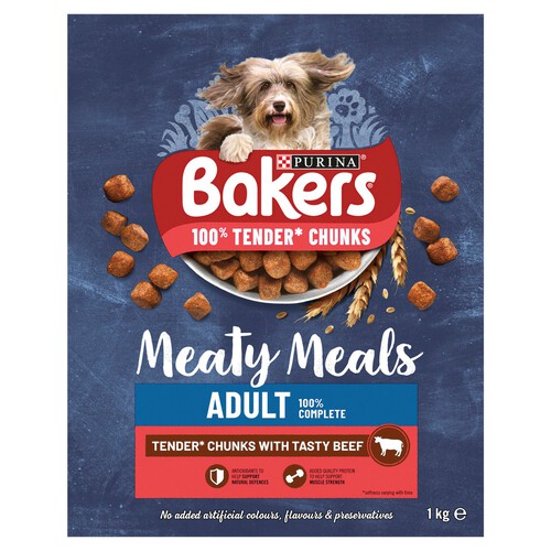 Bakers Meaty Meals Adult Dry Dog Food Beef